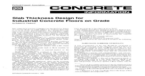 Portland Cement Association: <b>Concrete</b> handbook of permanent farm construction. . Pca concrete floors on ground pdf